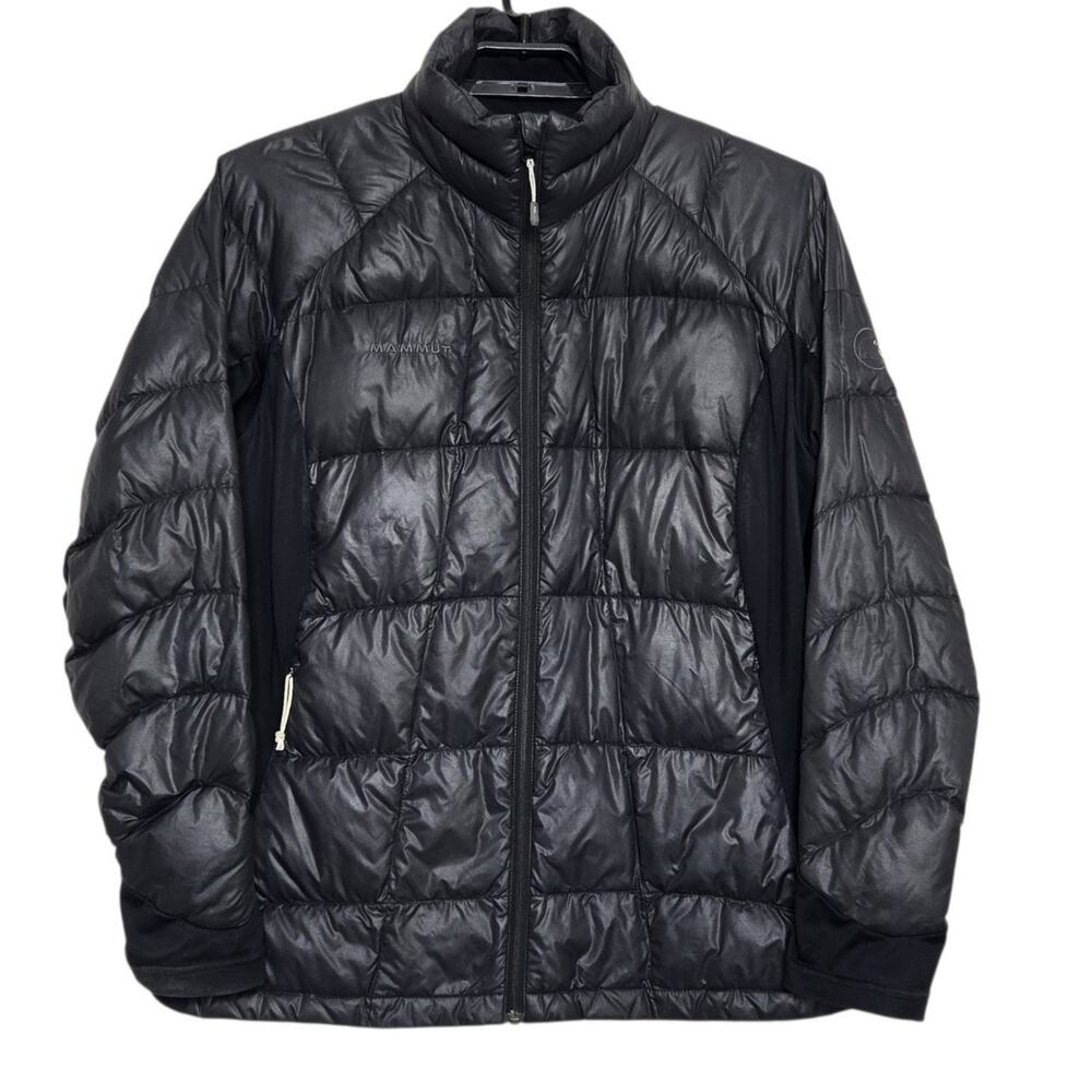 Womens Mammut Down Jacket Size XXL Black Full Zip Puffer
